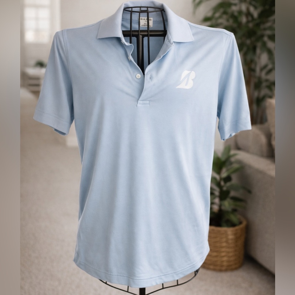 Peter Millar Sky Blue Cotton Polo